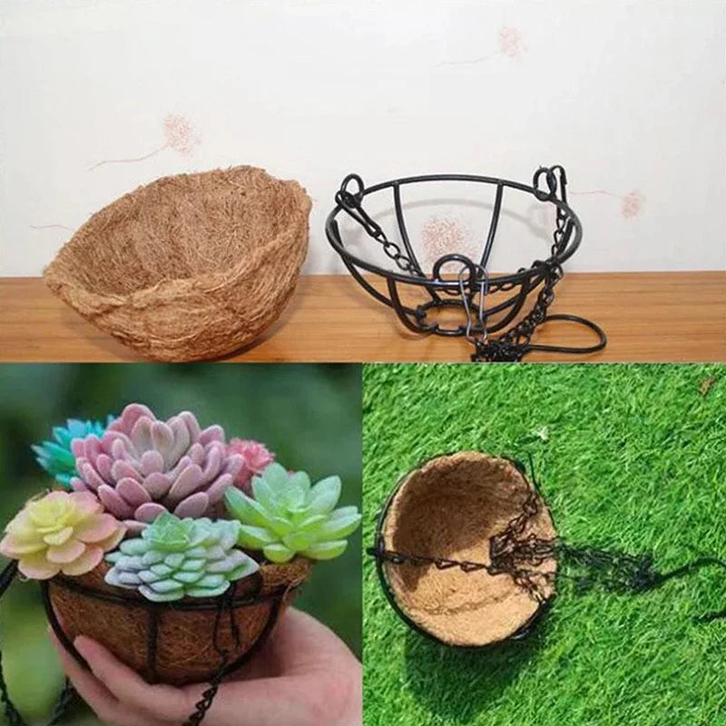40cm Iron Flower Pot Hanging Chain with 3 Hooks – Garden Hanger Hanging Planter Chain Qst