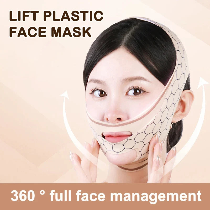 V-Shape Chin & Cheek Lifting Face Band | Elastic Polyester Face Lifting Band Qme