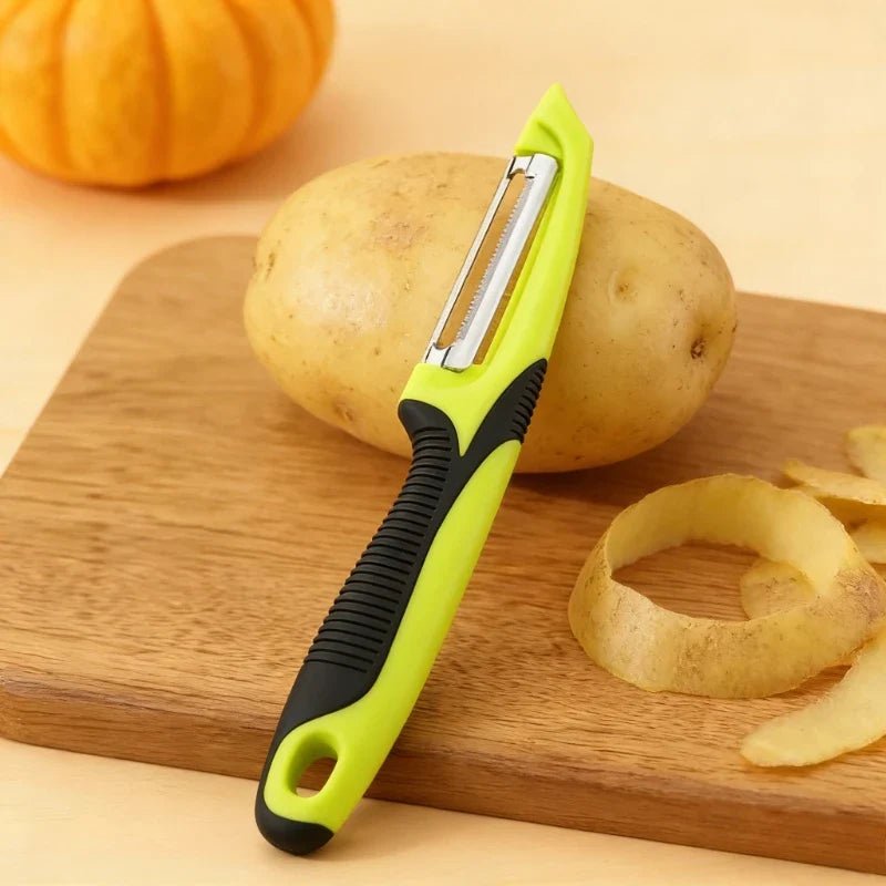 Stainless Steel Multifunctional Peeler – Anti-Slip Handle Vegetable Peeler Qme