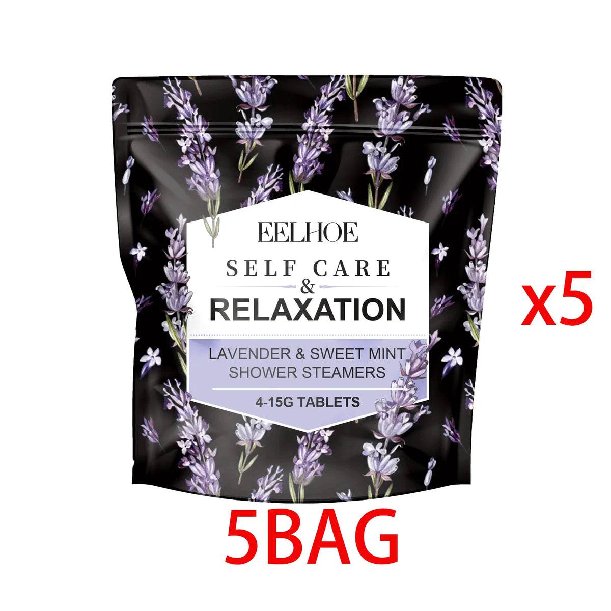 Lavender Aromatherapy Shower Steamers Set – Spa Fizzies Kit Shower Steamers Set Qst 5 BAG