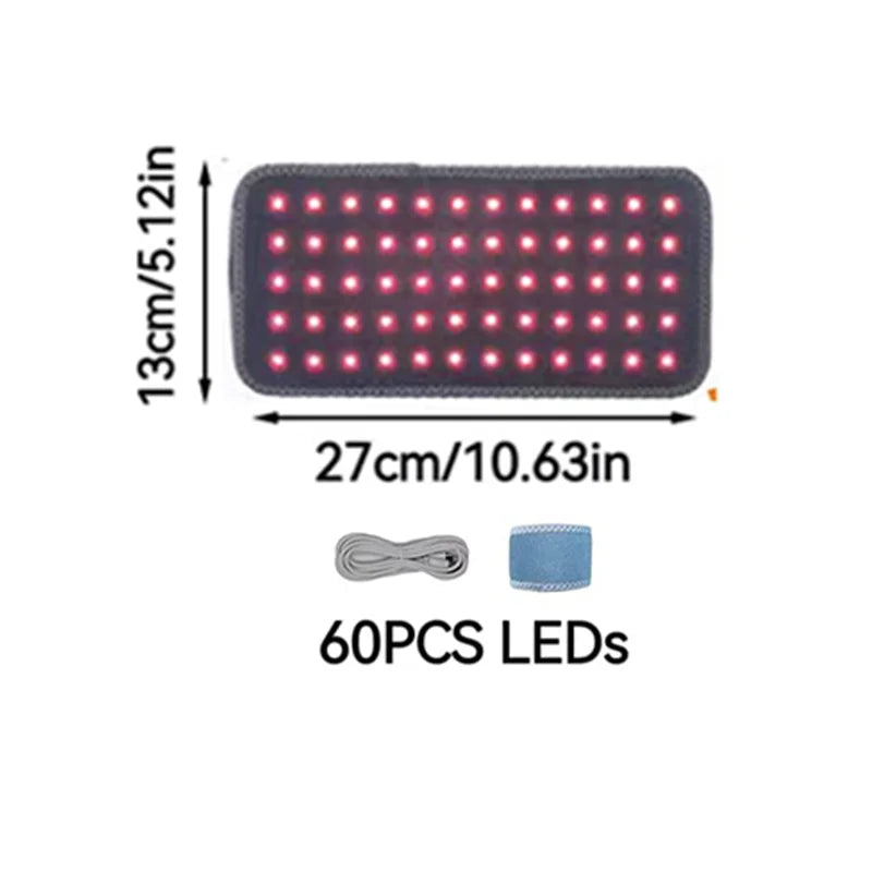 ZONGKUNG Red Light Therapy Belt 660nm 850nm – Neck Waist Knee Red Light Therapy Belt Qst 60PCS LEDs