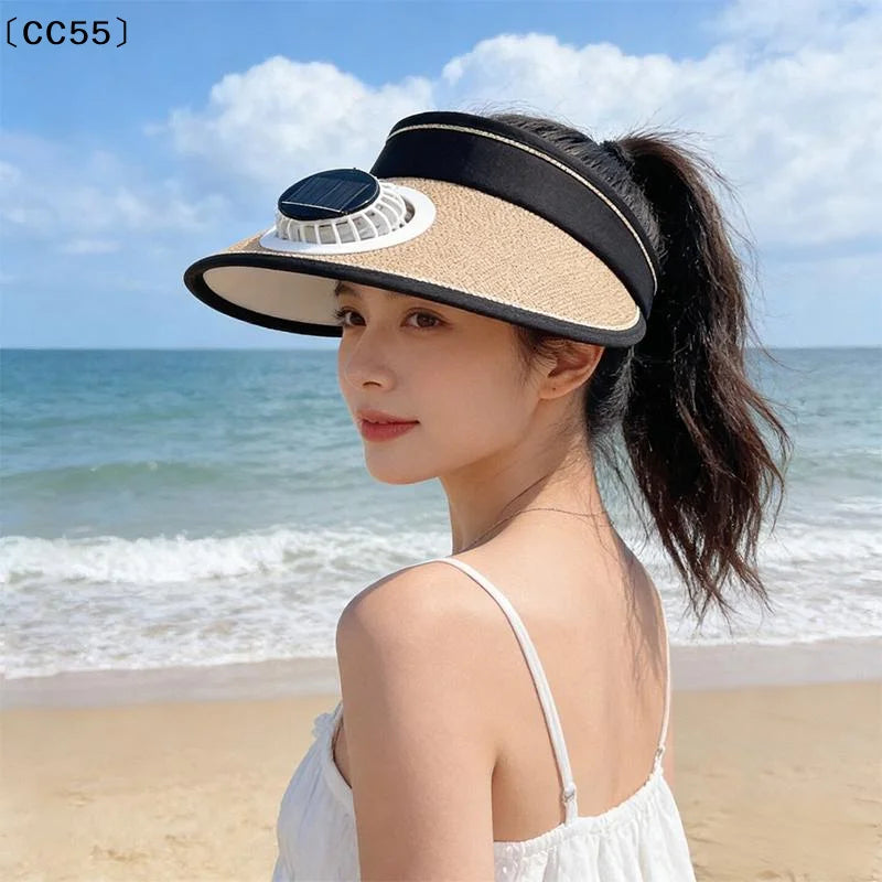 Solar Cooling Fan Hat – Sun Visor Cap for Outdoor Activities Solar Fan Cap Qst