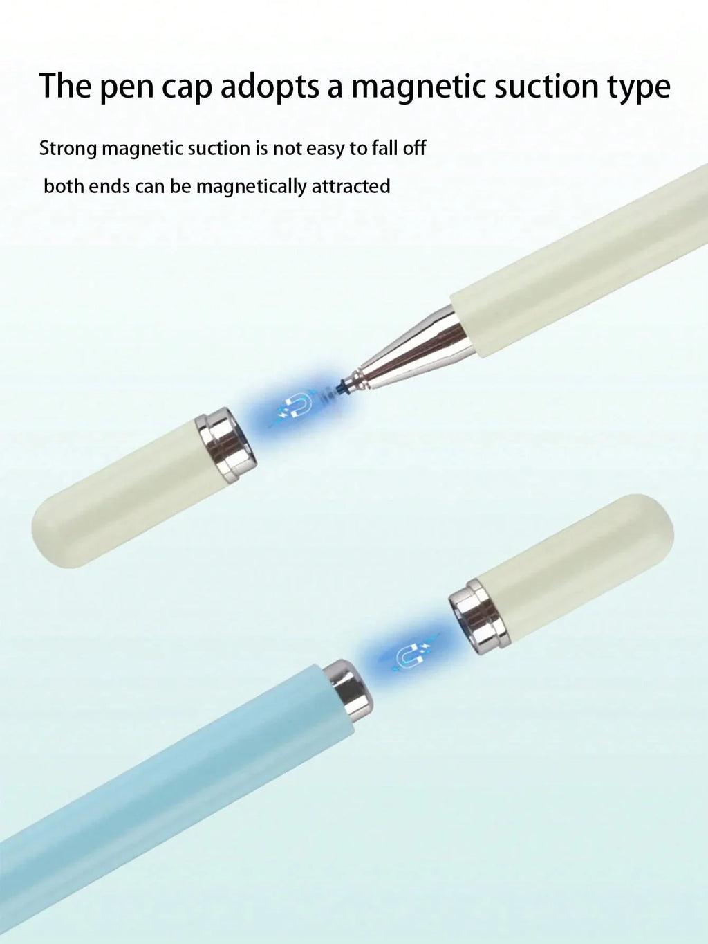 Macaron Gradient Capacitive Stylus Pen – Disc Tip & Magnetic Cap Capacitive Stylus Pen Qme