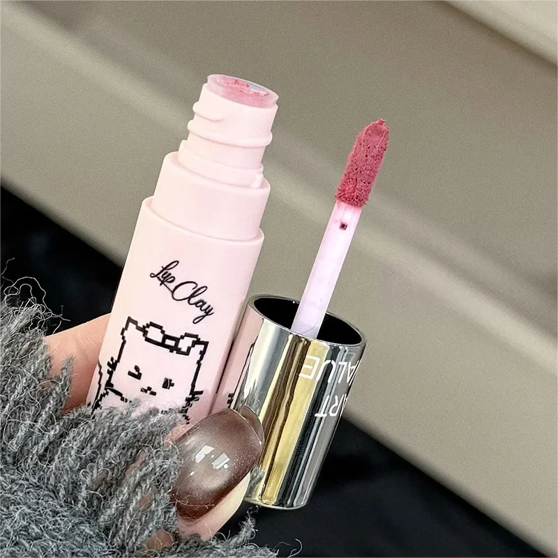 Kawaii Cat Velvet Nude Matte Lipstick Set – 4 Pcs Silky Matte Lipstick Set Qme