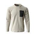 Wave Texture Outdoor Training Sweatshirt – Men & Women Training Sweatshirt Qme Beige XL