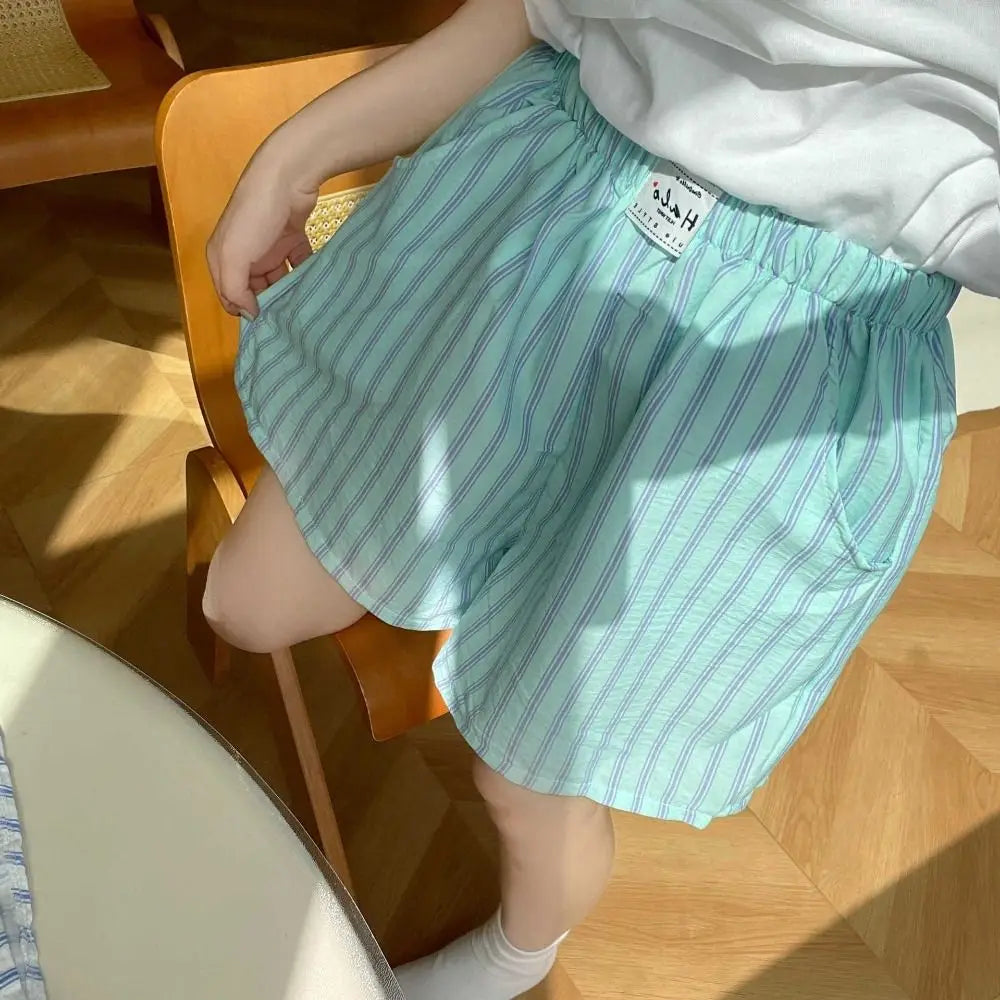 Women's Baggy Striped Casual Shorts – Spring Summer Style Women's Casual Shorts Qme