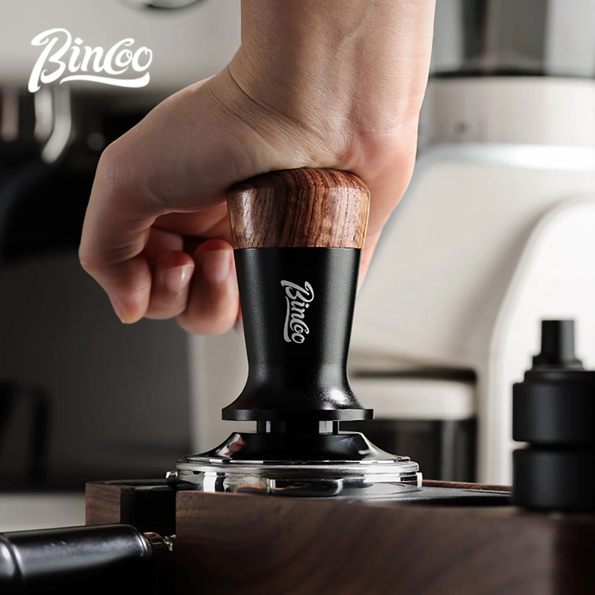 Wood Coffee Tamper Station Stand 51–58mm | Barista Kit Tamper Station Stand Qst