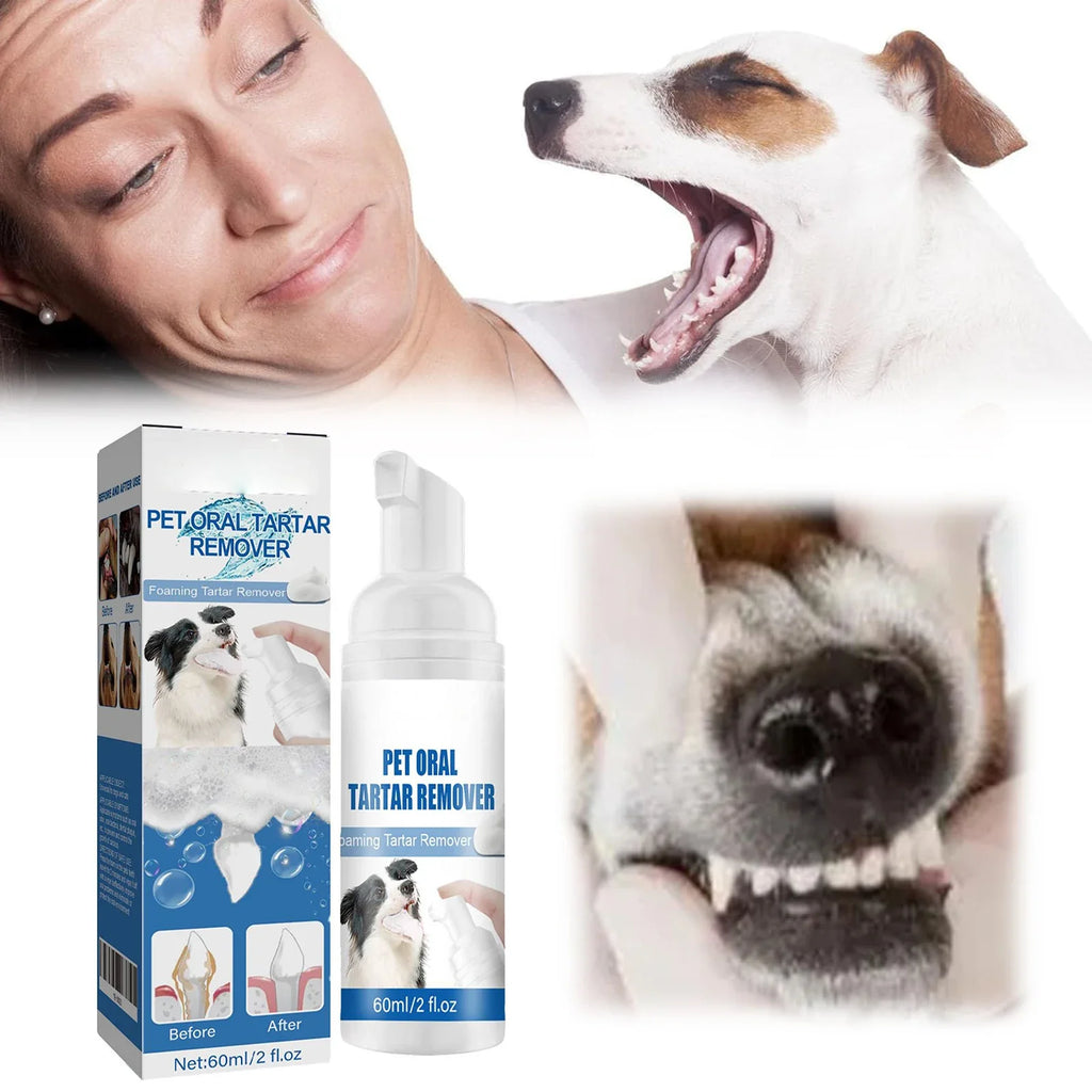 Pet Dental Foam Spray – Tartar Remover for Dogs & Cats 60ml Pet Dental Spray Qme