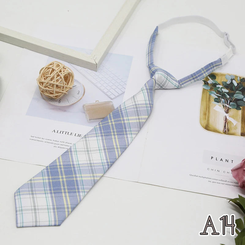 Women's JK Plaid Bow Tie Detachable Collar – College Style Detachable Bow Tie Qst A14