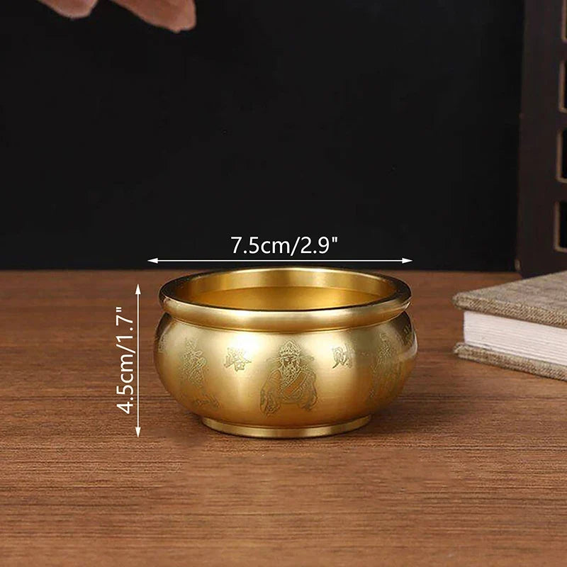 Brass Cornucopia Treasure Bowl Desktop Ornament | Home Decor Desktop Ornament Qme L