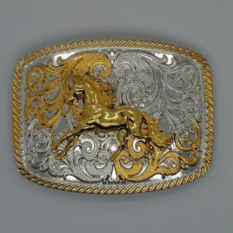 Western Cowboy Zinc Alloy Belt Buckle – Retro Floral Unisex Belt Buckle Qst A2