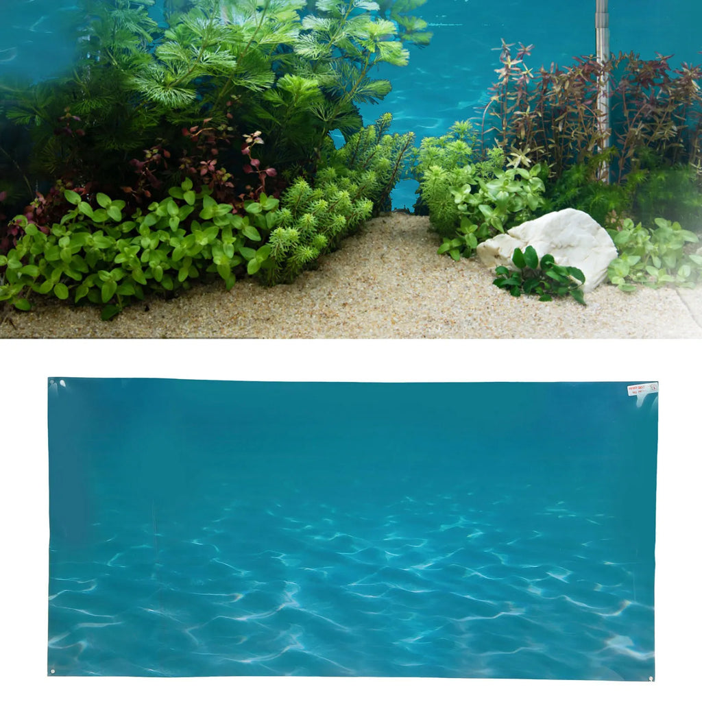 3D Sea Aquarium Background Poster – PVC Self-Adhesive Fish Sticker Aquarium Background Qme