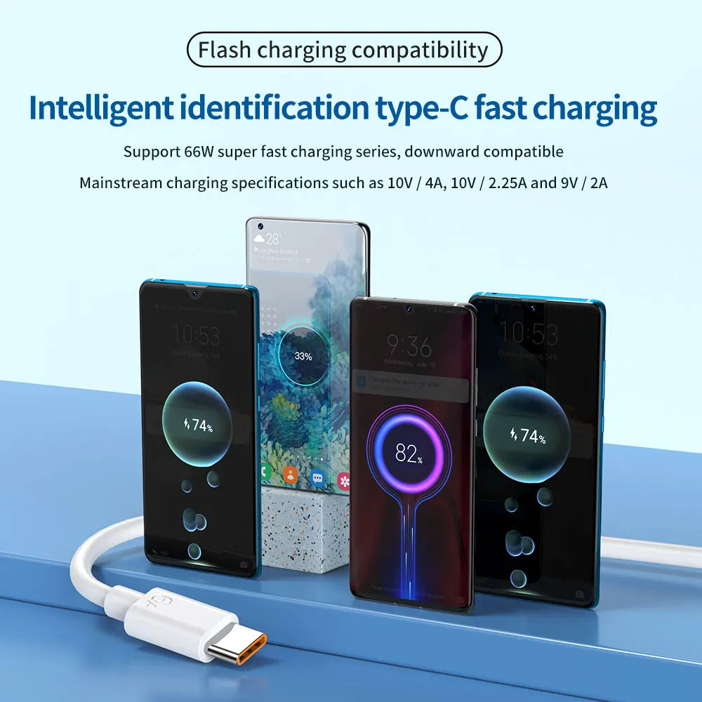 66W USB-C Fast Charging Cable PD Quick Charge | 4 Lengths USB-C Charging Cable Qme