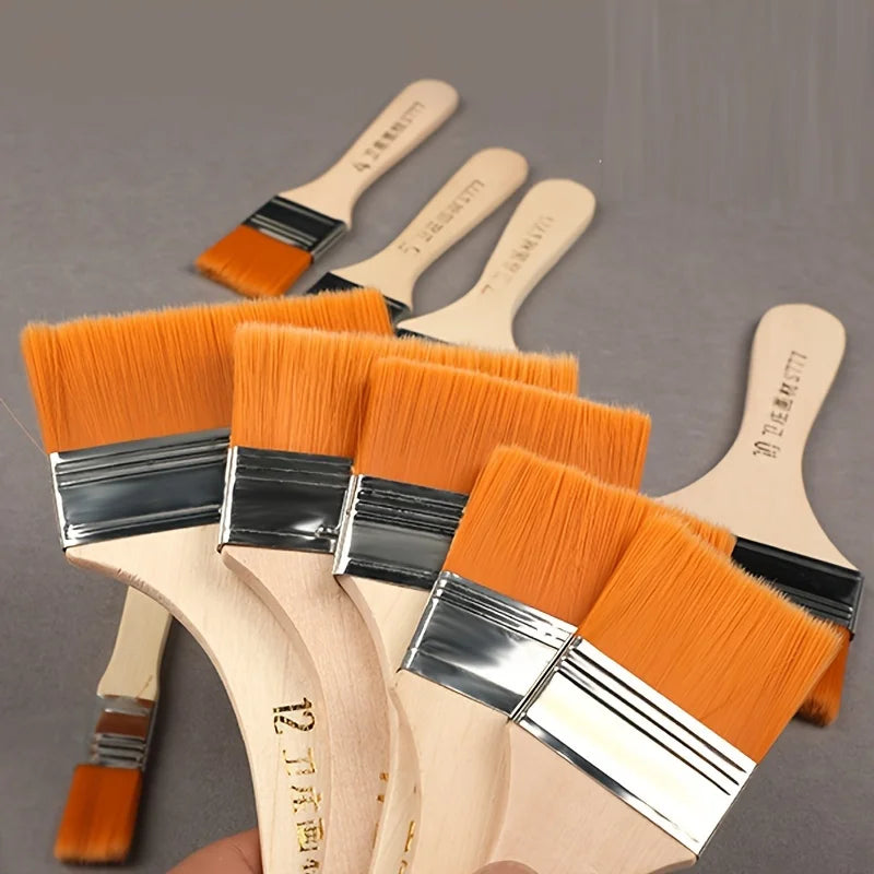 12-Piece Nylon Bristle Brush Set – Art, Painting & BBQ Paint Brush Set Qme