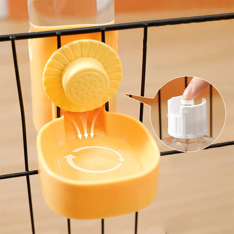 Automatic Pet Feeder & Water Bottle – Cage Hanging Dispenser Automatic Pet Feeder Qst