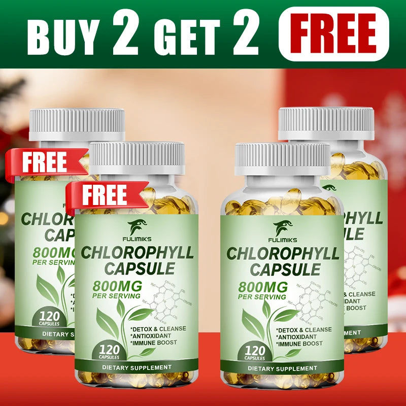 Pure Chlorophyll Capsules – Energy, Skin & Liver Support Herbal Supplement Qst