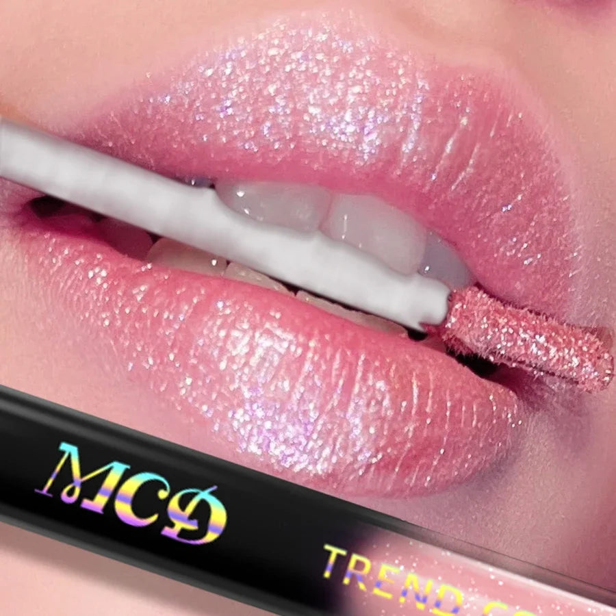Qme 15-Color Glitter Lip Glaze Waterproof Liquid Lipstick Glitter Lip Glaze Qme
