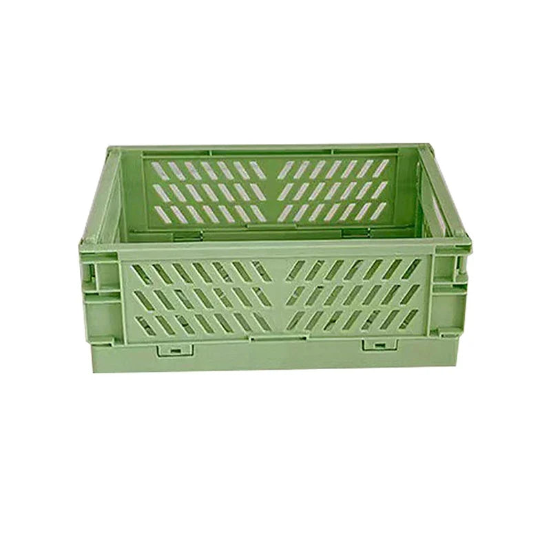 Collapsible Desk Storage Box & Desktop Organizer Crate Collapsible Storage Crate Qme