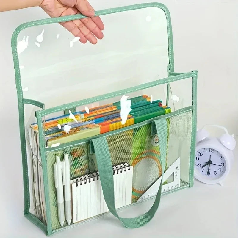 Large Capacity Transparent Waterproof Handheld Document Folder Document Folder Qme