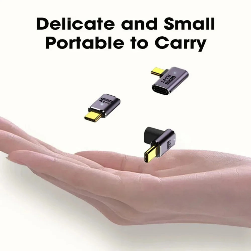 USB4 Type-C OTG Adapter 40Gbps 8K PD240W | Aluminum Alloy USB-C OTG Adapter Qme