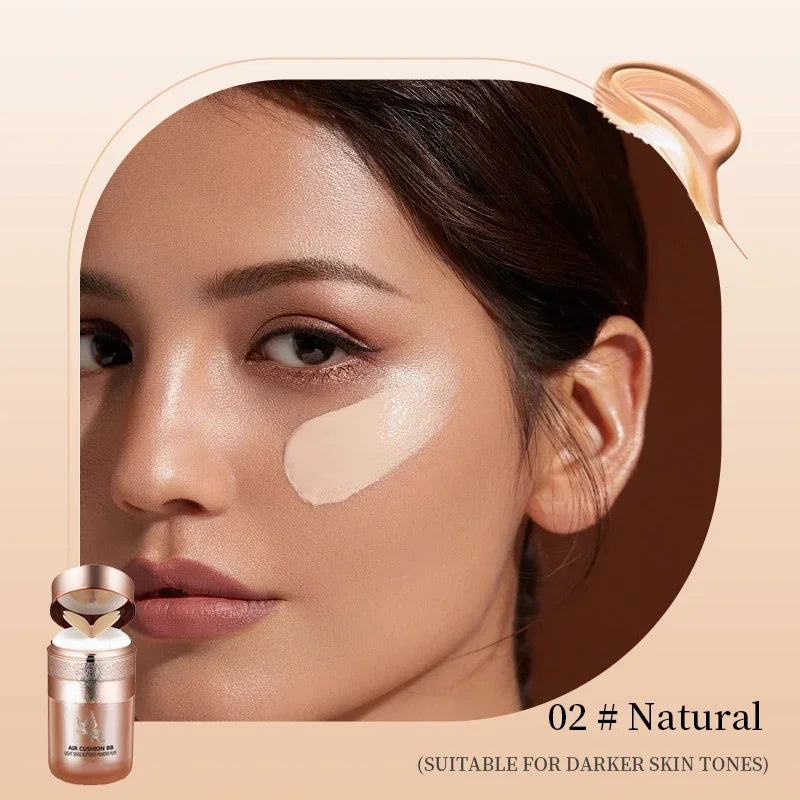 Air Cushion BB Cream Butterfly Puff Moisturizing Foundation BB Cream Foundation Qme 02 Natural