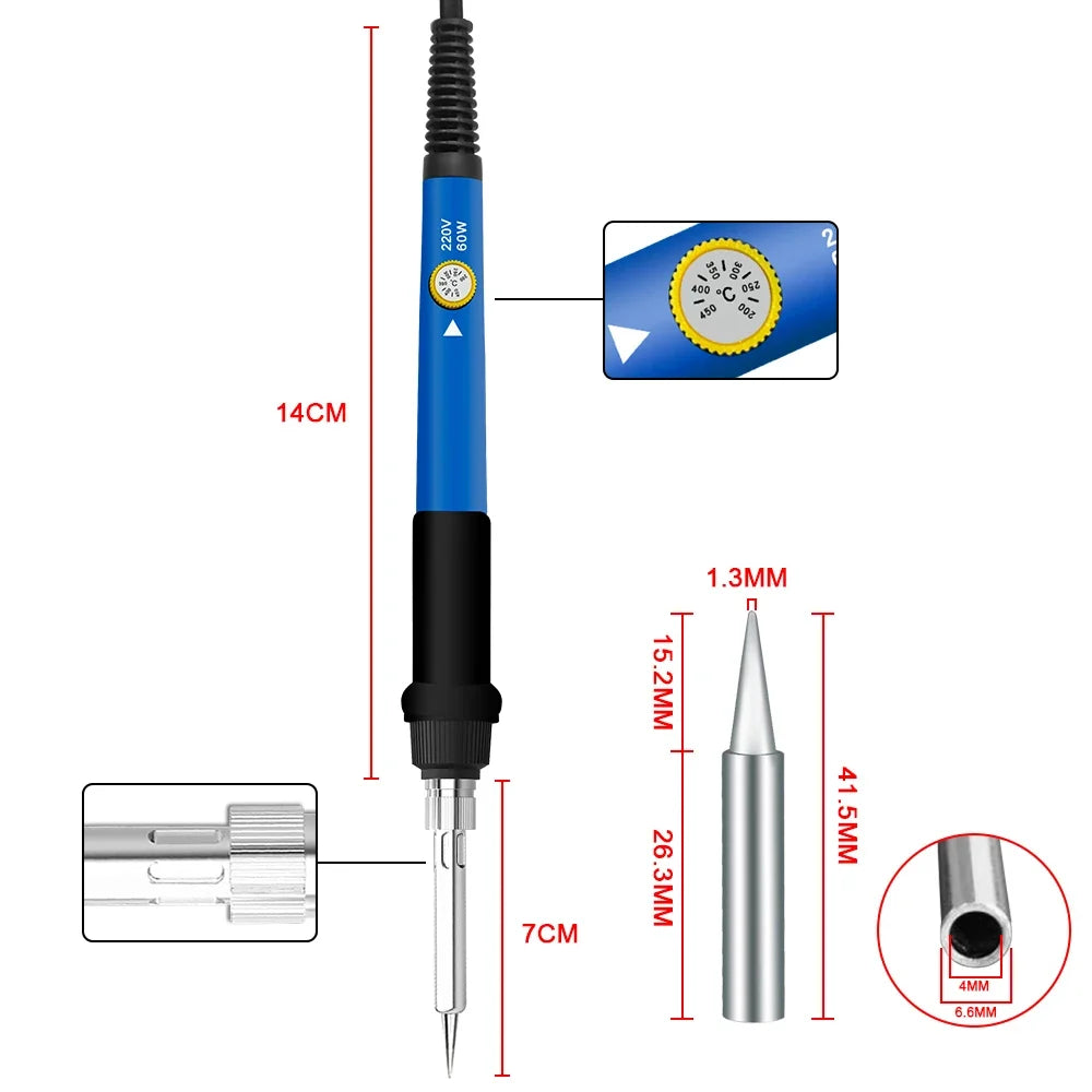 60W Adjustable Temperature Soldering Iron Rework Station Soldering Rework Station Qme