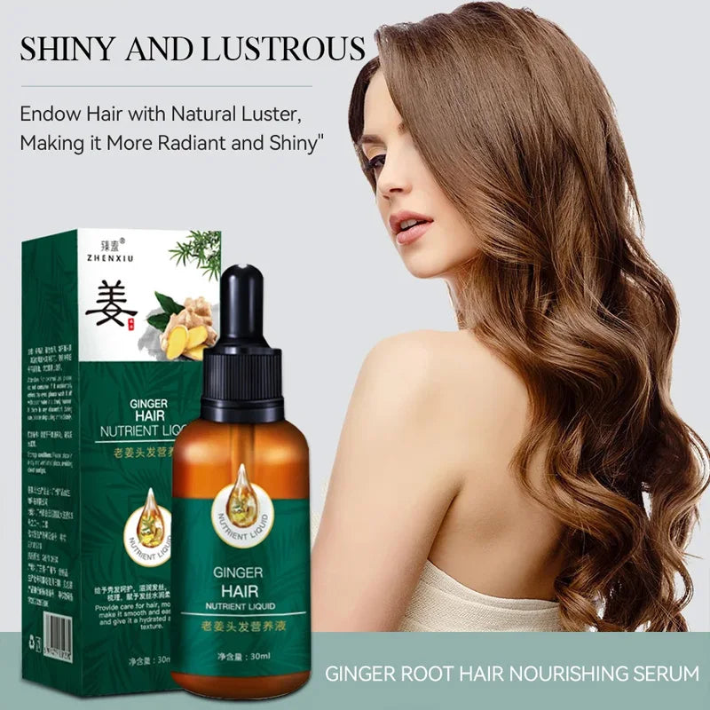 YOUNGCOME Ginger Hair Growth Serum – Nourishing Scalp Oil Hair Growth Serum Qst