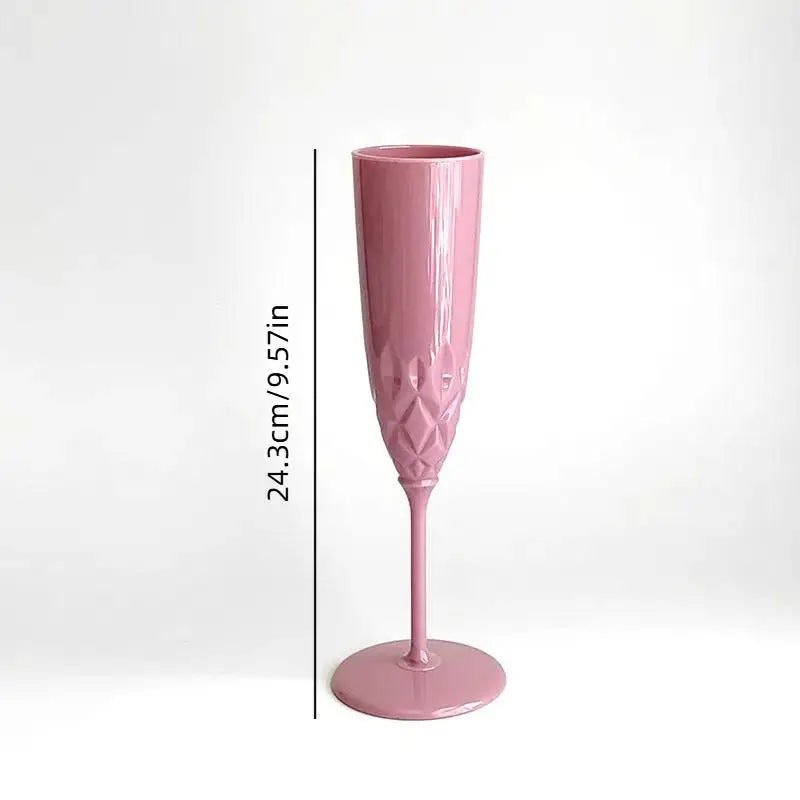 Plastic Champagne Flute 125ml – Dishwasher-Safe PP Glass Champagne Flute Glass Qst