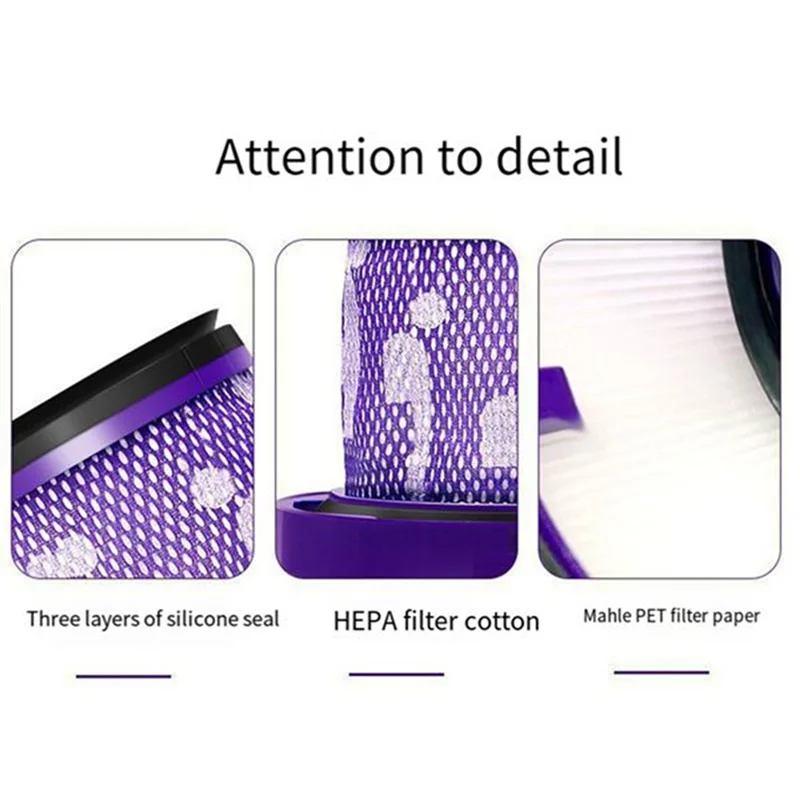 Dyson Omni-Glide SV19 Soft Roller Brush Head & Filter Kit Vacuum Replacement Parts Qst