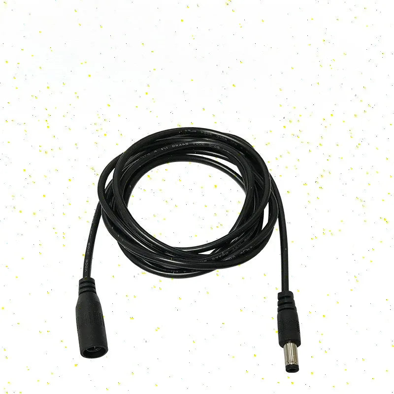 DC Power Extension Cord 5.5×2.1mm Copper Core 1–5m 5-Pack DC Power Extension Cable Qme black 1m