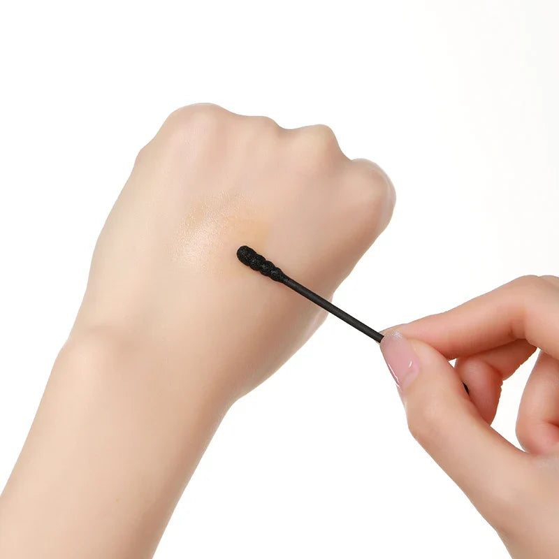 Black Double-Headed Cotton Swabs | Makeup & Ear Swabs 100pk Disposable Cotton Swabs Qme