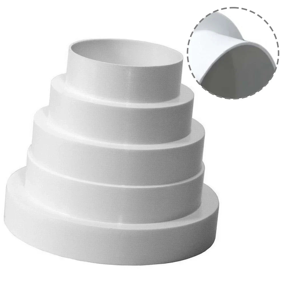 Duct Reducer Pipe Connector Extractor Fan 80 100 120 125mm Duct Reducer Connector Qme