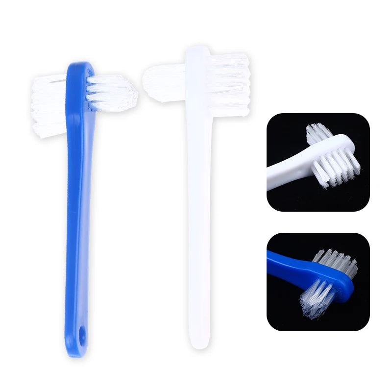 10-Pack Retainer & Denture Cleaning Brush – Double-Sided Denture Cleaning Brush Qst