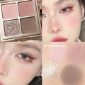 ART VALUE 4-Color Glitter Pearly Nude Eyeshadow Palette Eyeshadow Palette Qme 01