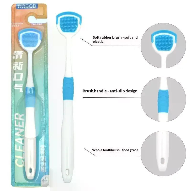Food-Grade Silicone Tongue Scraper – Gentle Oral Care Tool Tongue Scraper Qme