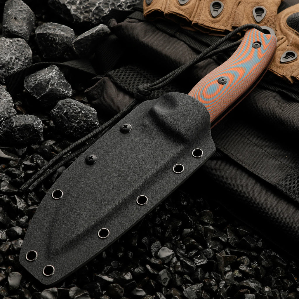 HUANGFU HF035 Outdoor Fixed Blade Knife with Sheath Fixed Blade Knife Qst
