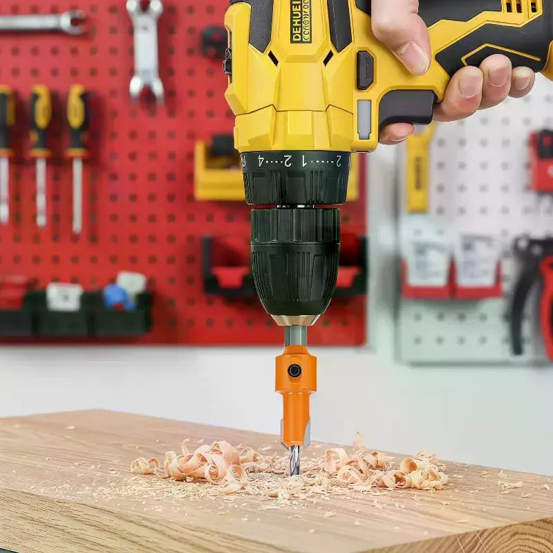 HSS Countersink Router Bit & Screw Extractor Set – 5 Shanks Countersink Drill Bit Set Qme A