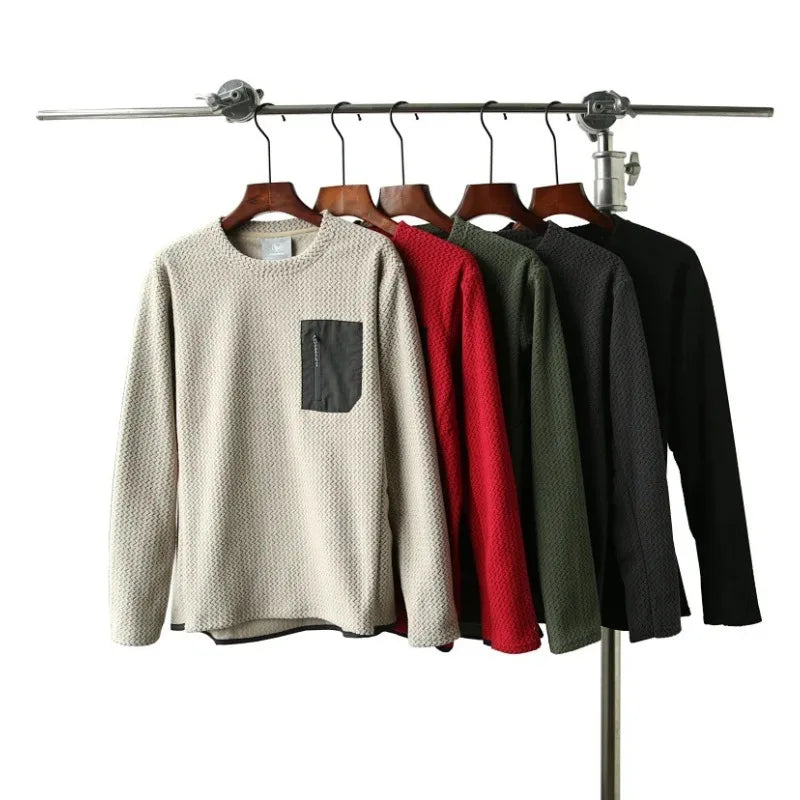 Wave Texture Outdoor Training Sweatshirt – Men & Women Training Sweatshirt Qme