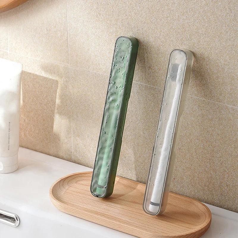 Portable Toothbrush Storage Case – Travel & Bathroom Organizer Toothbrush Travel Case Qme