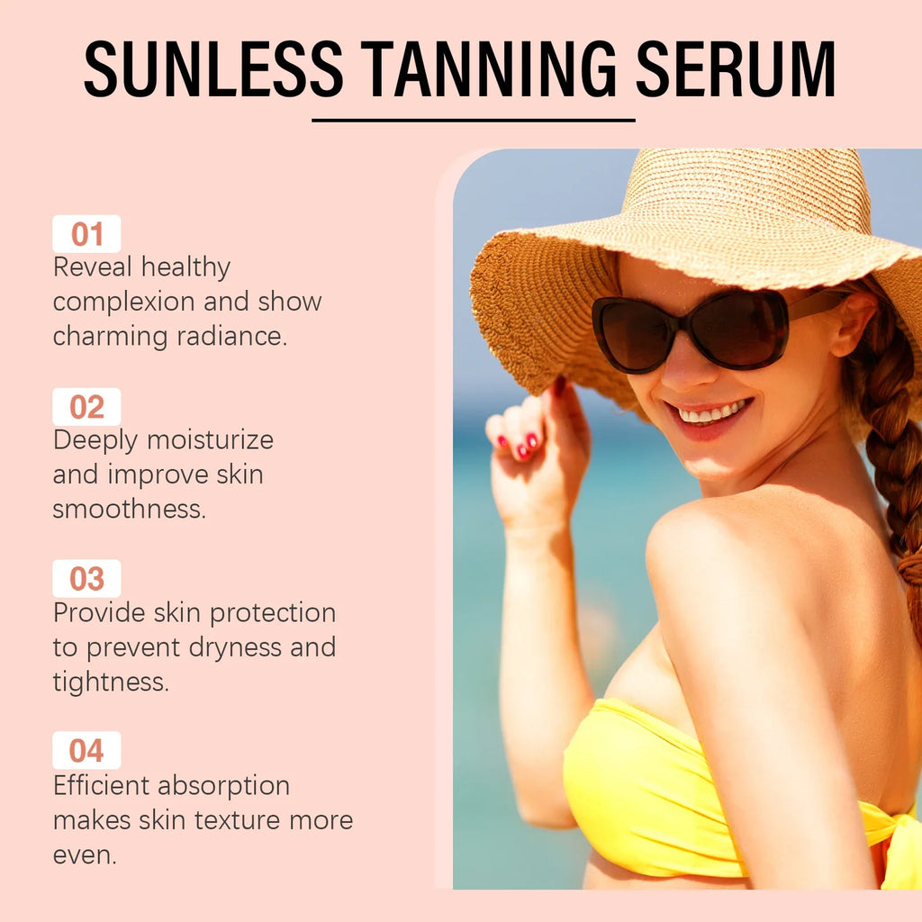 Herbal Sunless Self-Tanning Spray – Natural Bronzer Essence Self-Tanning Spray Qme