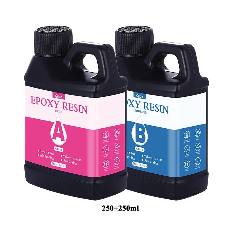 Ultra Clear Heat-Resistant Epoxy Resin Kit – Coasters & Crafts Epoxy Resin Kit Qme 250ml 250ml