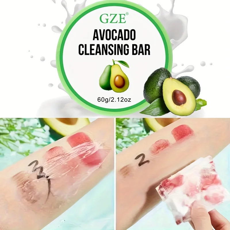 GZE Avocado Cleansing Balm Soap – Gentle Makeup Remover Bar Cleansing Balm Bar Qme