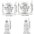 YOUNGCOME Kojic Acid Brightening Set – Toner, Serum & Cream Brightening Skin Care Set Qst 60g 60ml