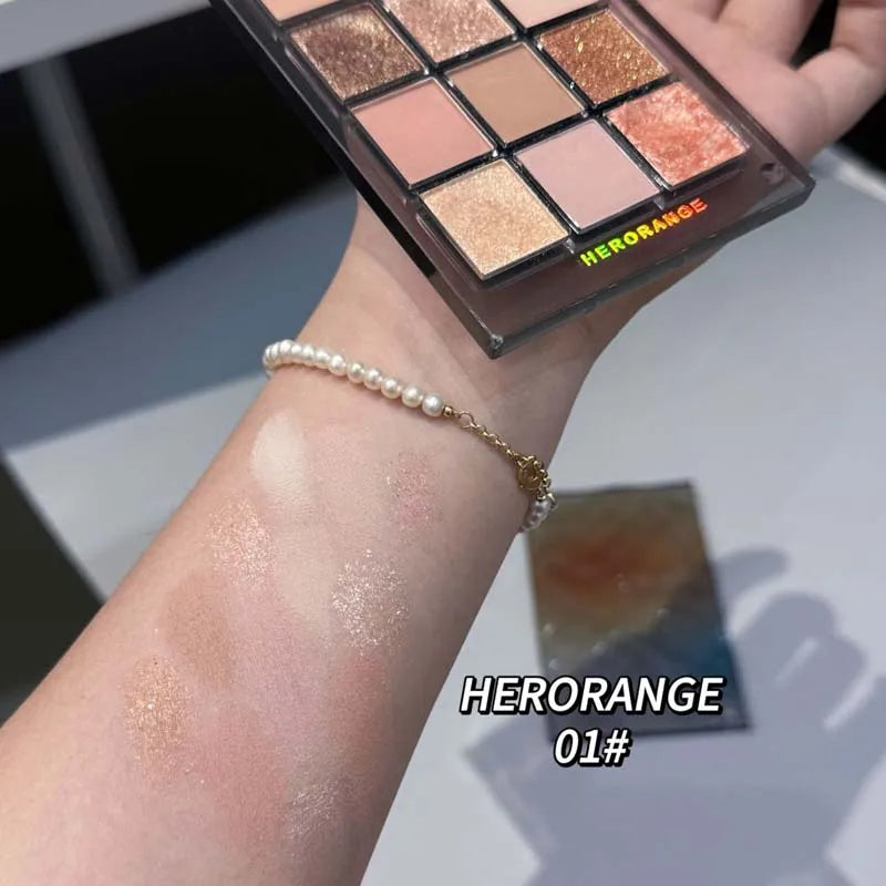 HERORANGE 12-Color Eyeshadow Palette – Blendable Shades Eyeshadow Palette Qme army green