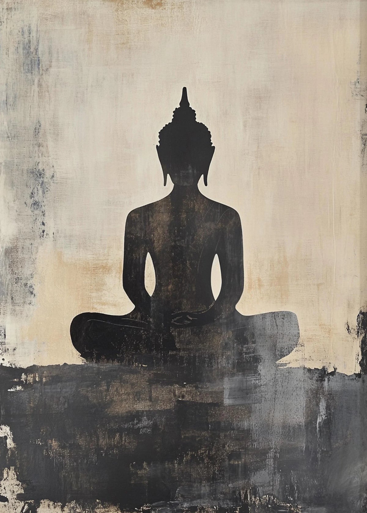 Zen Enso Buddha Lotus Canvas Print – Minimalist Wall Art Canvas Wall Art Qst 2 50x70cm Unframed