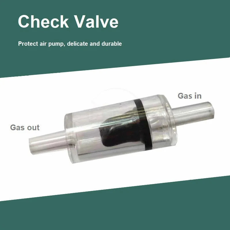 Aquarium Check Valve Air Pump Accessories – Black Mini 5 or 10 Pack Aquarium Check Valve Qme
