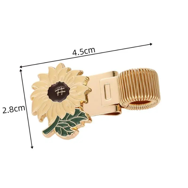 Flower-Themed Metal Pen Clip | Retro Spring Design Decorative Pen Clip Qme