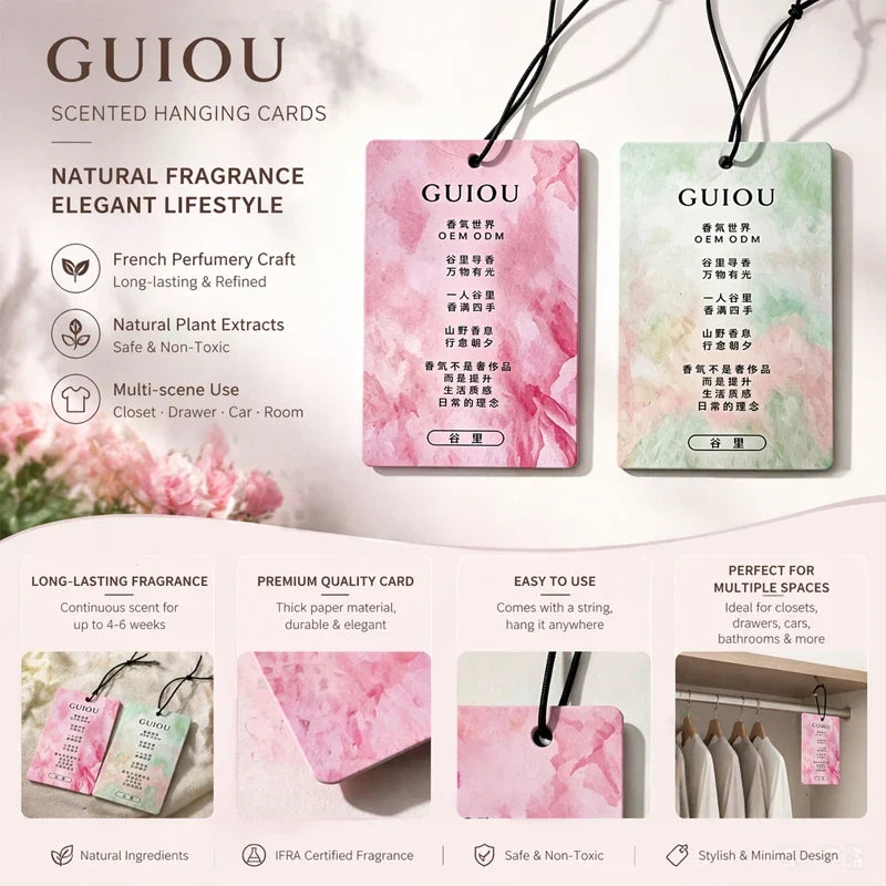Portable Scented Cards for Drawers & Wardrobes | 9 Scents Wardrobe Scented Card Qme