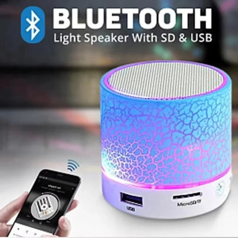 Mini Portable Bluetooth 4.1 Speaker – LED Lights & TF Card Portable Bluetooth Speaker Qst
