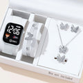 Women's Electronic Watch & Jewelry Set – White Butterfly Suit Watch & Jewelry Set Qme white suit